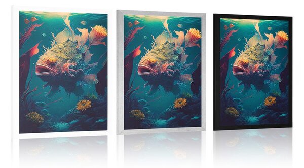 Poster diavol de mare suprarealist