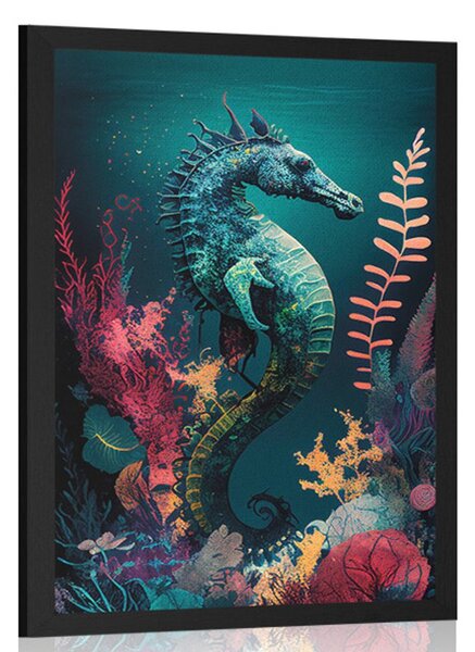 Poster căluț de mare suprarealist