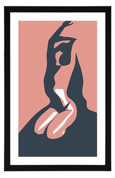 Poster cu passepartout delicatețea corpului feminin