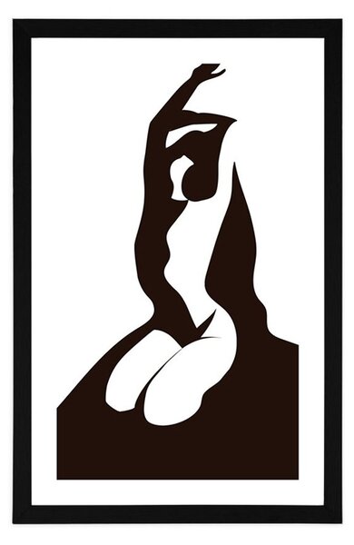 Poster cu passepartout tandrețea corpului feminin