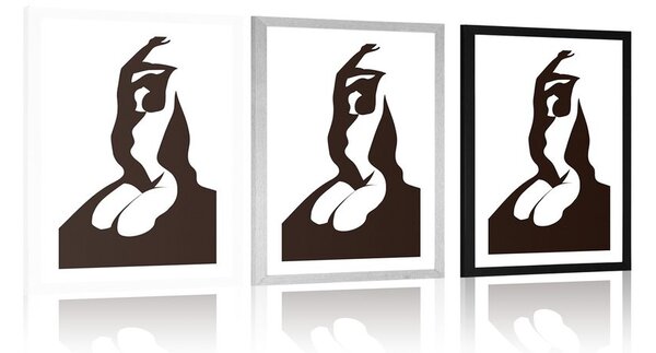Poster cu passepartout tandrețea corpului feminin