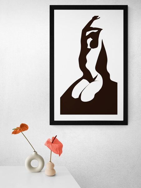 Poster cu passepartout tandrețea corpului feminin
