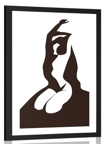 Poster cu passepartout tandrețea corpului feminin