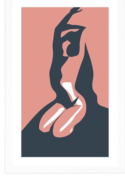 Poster cu passepartout delicatețea corpului feminin