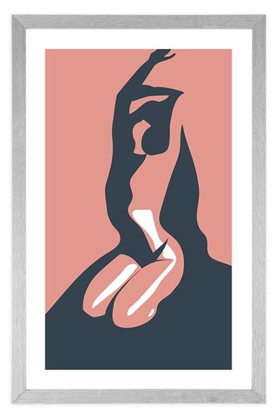 Poster cu passepartout delicatețea corpului feminin