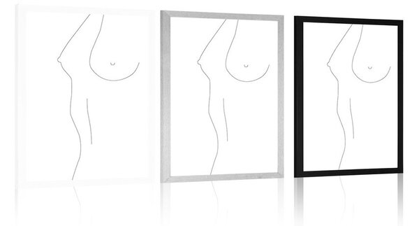Poster silueta minimalistă corpului feminin