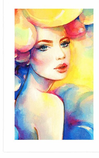 Poster cu passepartout farmecul femeii