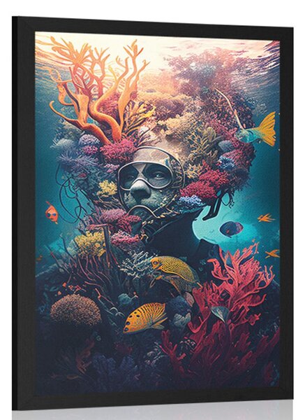 Poster scafandru suprarealist