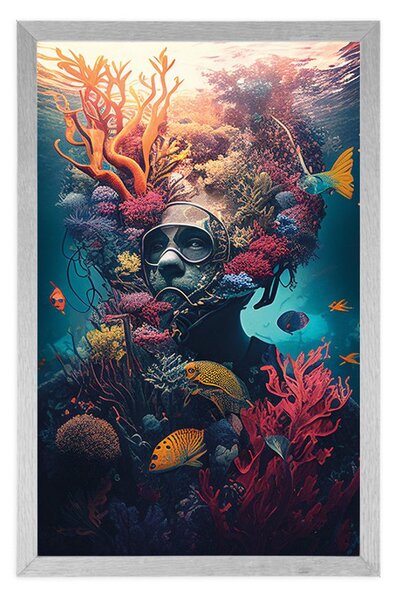 Poster scafandru suprarealist