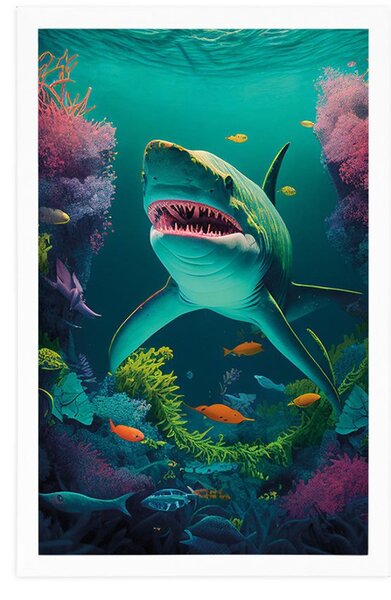 Poster rechin suprarealist