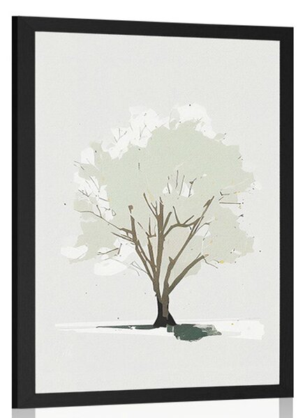 Poster copaci cu atingere de minimalism