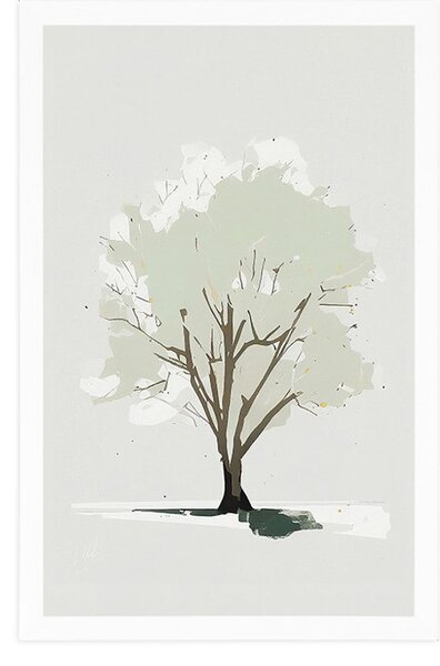 Poster copaci cu atingere de minimalism