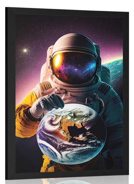 Poster cosmonauți într-o atmosferă necunoscută