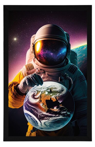 Poster cosmonauți într-o atmosferă necunoscută