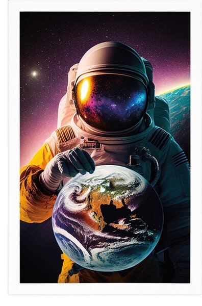 Poster cosmonauți într-o atmosferă necunoscută