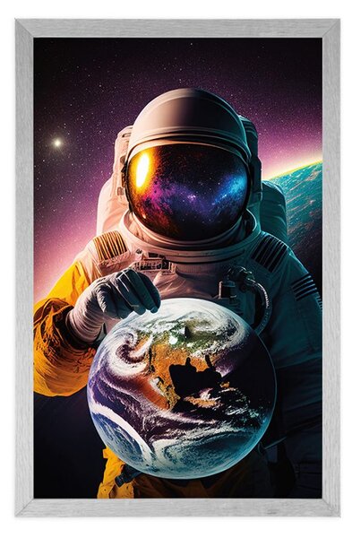 Poster cosmonauți într-o atmosferă necunoscută