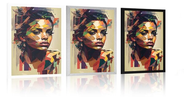 Poster farmecul femeii în design patchwork