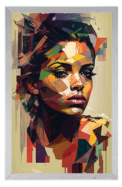 Poster farmecul femeii în design patchwork
