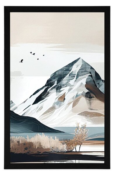 Poster munți pitorești în stil scandinav