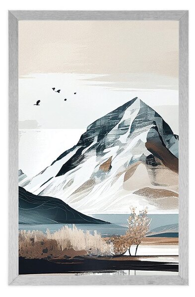 Poster munți pitorești în stil scandinav