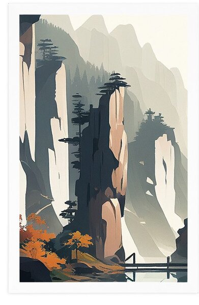 Poster Muntele Tianzi în China