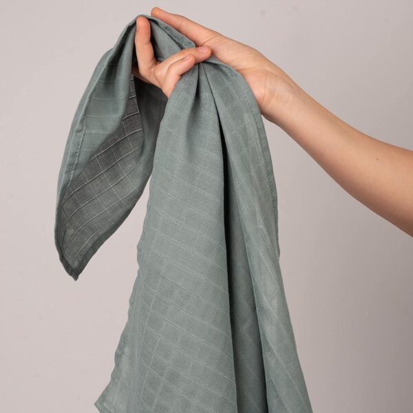 Set 3 paturici de vara din muselina soft 78x78 cm Kidizi Eucaliptus, 100% bumbac