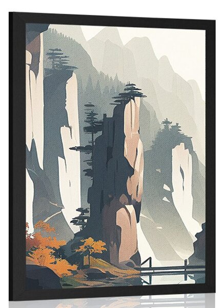 Poster Muntele Tianzi în China