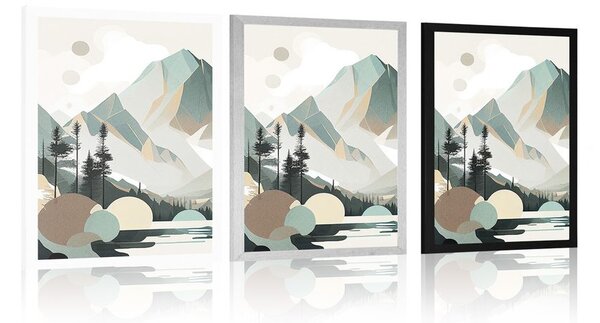 Poster Tatrii Înalți magici în design scandinav