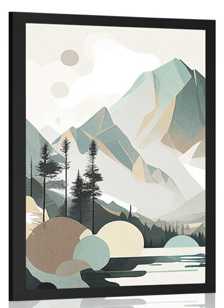 Poster Tatrii Înalți magici în design scandinav