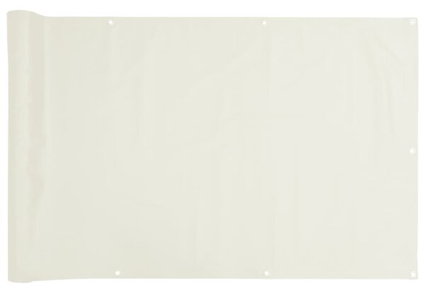 Paravan de grădină, alb, 500x75 cm, PVC