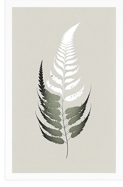 Poster frunză din ferigă minimalistă
