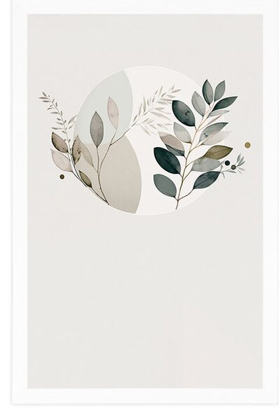 Poster plante boho în cerc