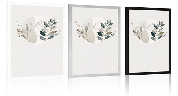 Poster plante boho în cerc