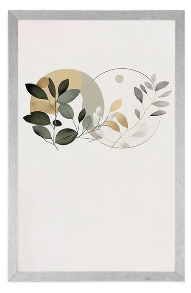 Poster frunze boho în cercuri