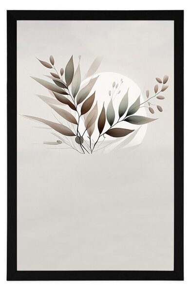Poster frunze minimaliste în design boho
