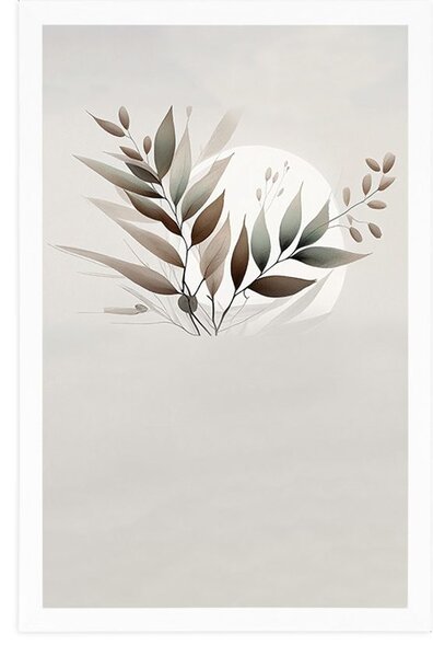 Poster frunze minimaliste în design boho