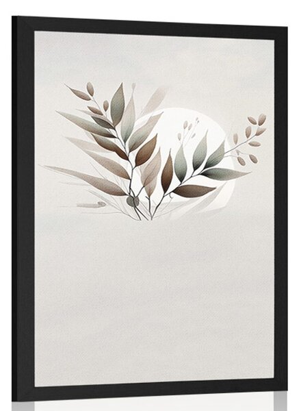 Poster frunze minimaliste în design boho
