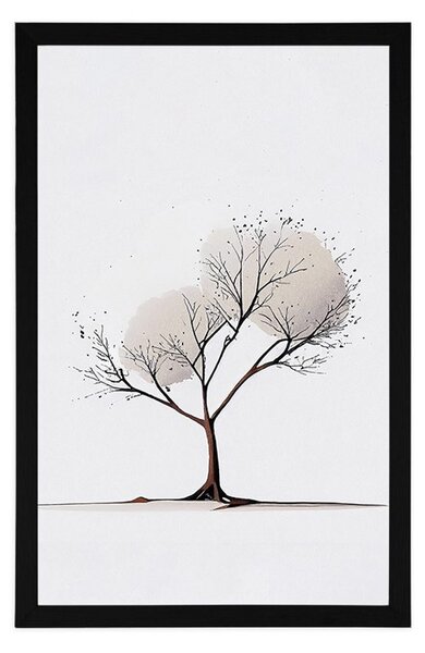 Poster copac fără frunze minimalist