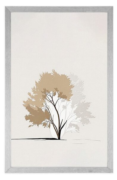 Poster copac minimalist cu frunze