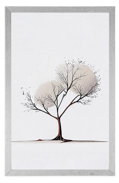 Poster copac fără frunze minimalist