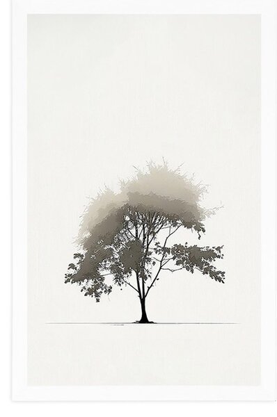 Poster copac cu frunze minimalist