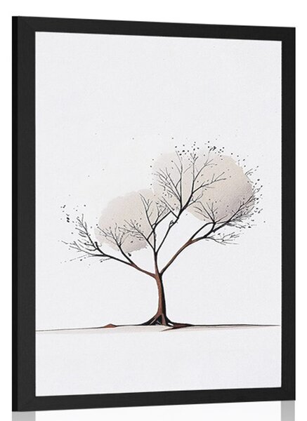 Poster copac fără frunze minimalist