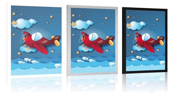 Poster zborul cu aeronavă