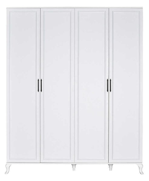Dulap Haine Adore Country, 4 usi, Alb, 180x224x62 cm