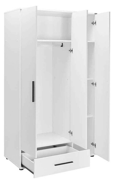 Dulap Haine Adore Trendline, 3 usi, 1 sertar, Alb - Stejar, 103x187x52 cm