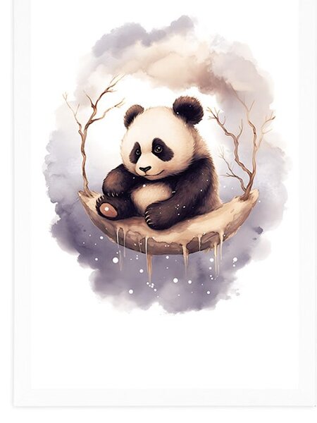 Poster panda visătoare