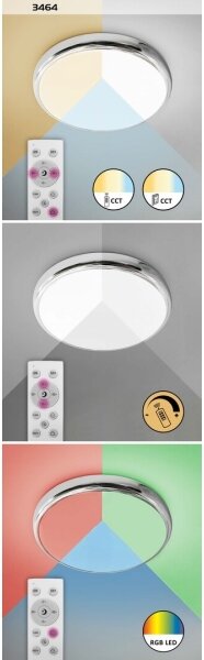 Plafonieră LED RGB pentru baie BALTHASAR LED/18W/230V IP44 Rabalux + telecomandă