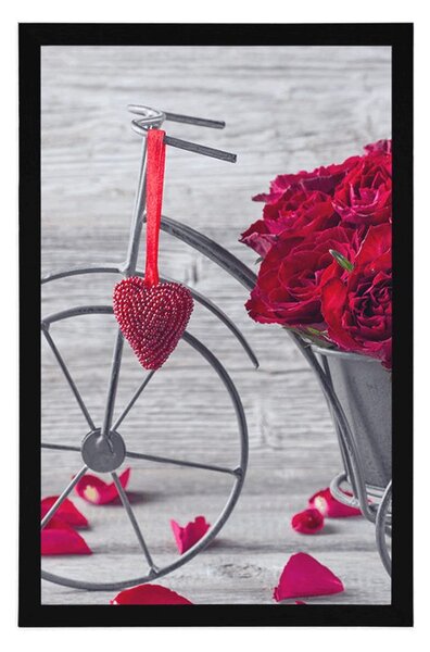 Poster bicicletă plină cu trandafiri