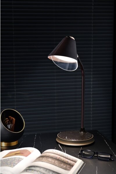 Immax 08971L - Lampă de birou LED reglabilă FINCH LED/9W/12/230V maro/auriu