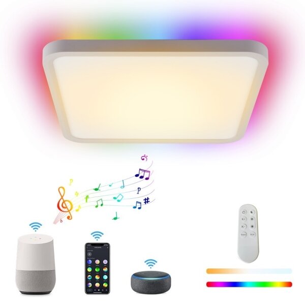 Immax NEO 07168-W40-LED RGB+CCT 50W/230V Wi-Fi Tuya alb cu DO dimabil